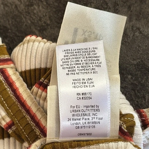 Free People Ribbed Multicolor Striped Swimsuit. XS - Picture 5 of 8